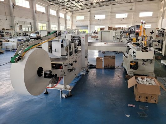折りたたみ紙タオル 28-32gm*1ply 顔組織生産ライン 200mm 折りたたみサイズと 380V / 50Hz 電源