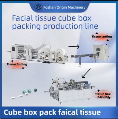 フェイシャルティッシュキューブボックス包装機生産ライン