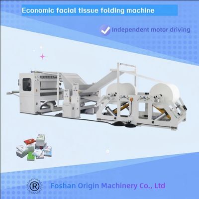 Vフォールドフェイシャルティッシュ製造機 ログソー切断機 半自動生産ライン