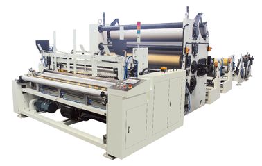 15KWティッシュの折る機械、大きいトイレ ットペーパーの接着剤のラミネーション システム台所タオルの巻き戻す機械