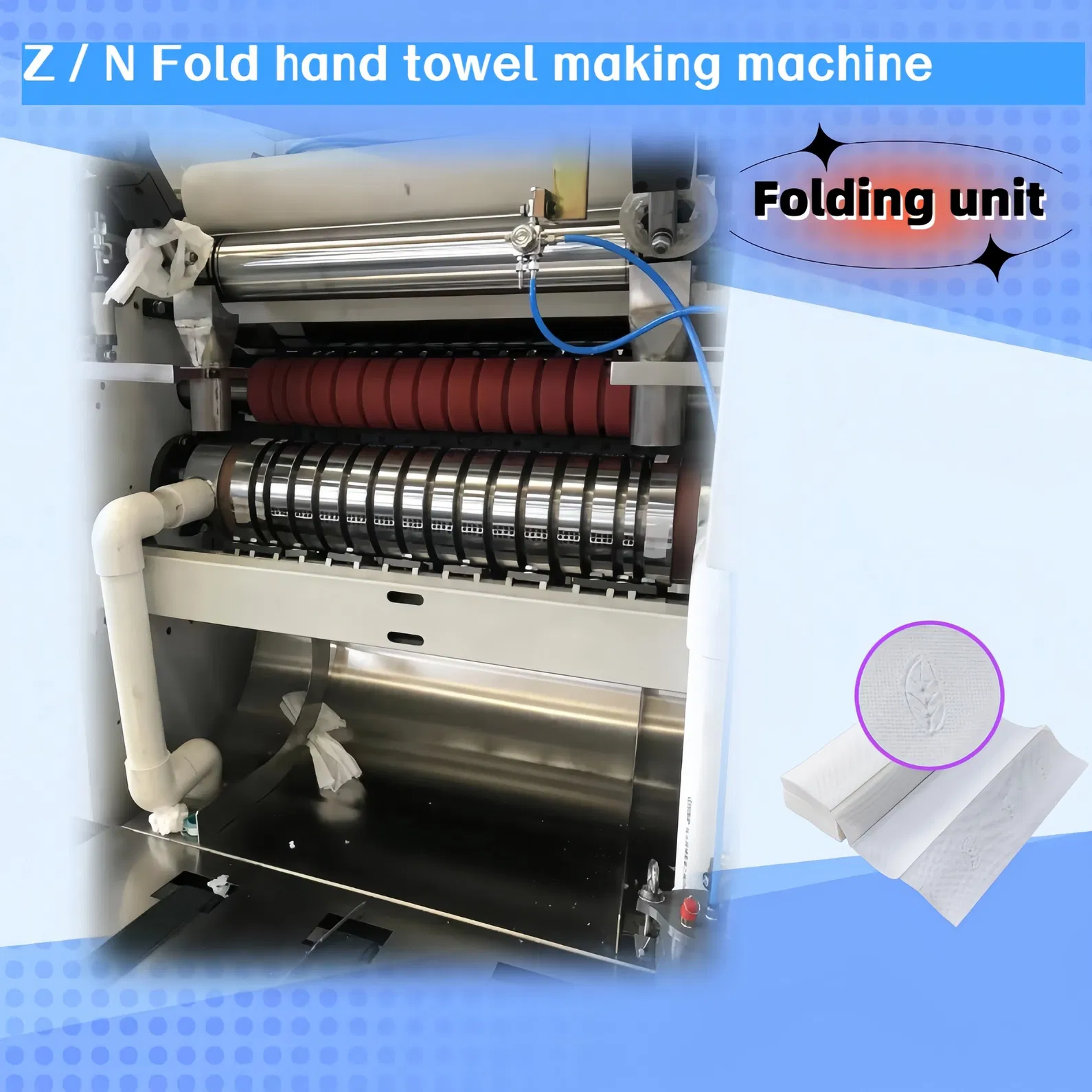 耐久性 N Z 折りたたむ手ぬぐい機 紙ぬぐい機 4